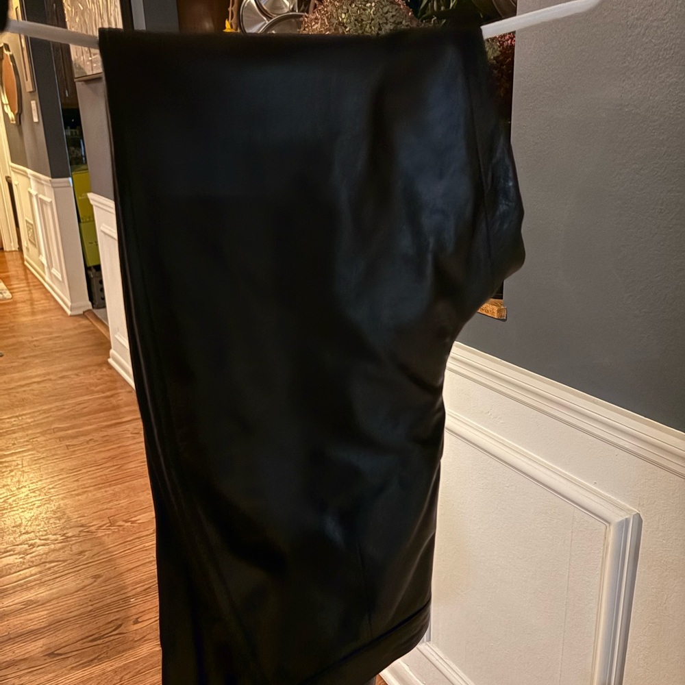 Elegant Black Women's black super soft leather pants